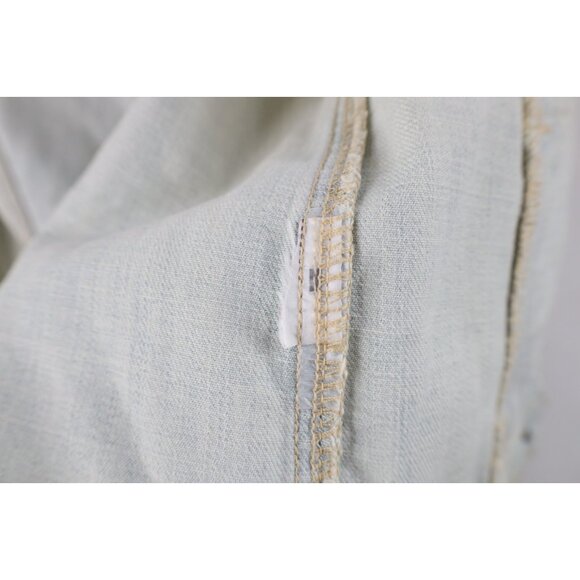 Vintage Y2K Abercrombie & Fitch Womens Medium Babydoll Denim Trucker Vest Jacket - Picture 12 of 16